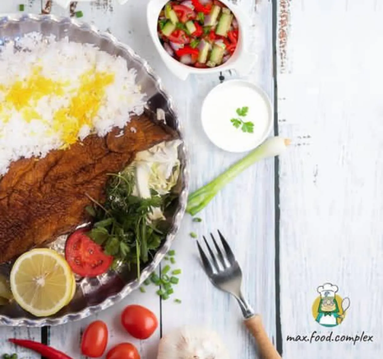 چلو ماهی قزل آلا