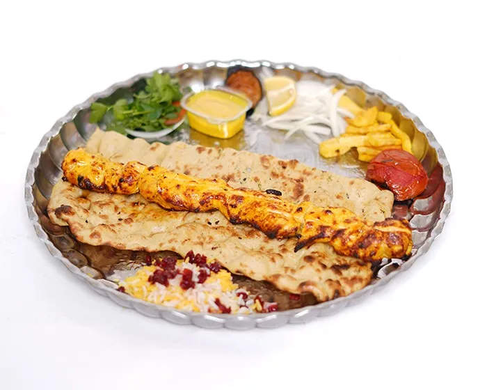 خوراک جوجه کباب زعفرانی