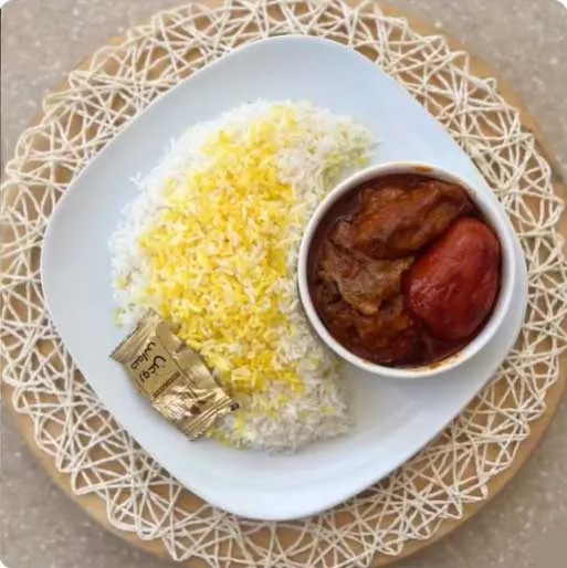 چلو خورشت قیمه بادمجان