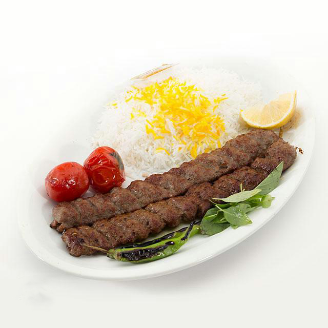 چلو کبــاب کوبیــــده تک سیخ 250 گرم