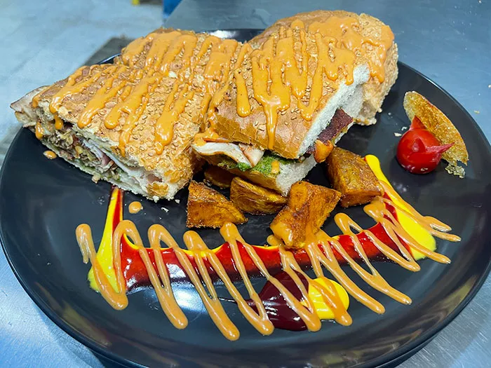 پنینی تنوری مرغ و قارچ