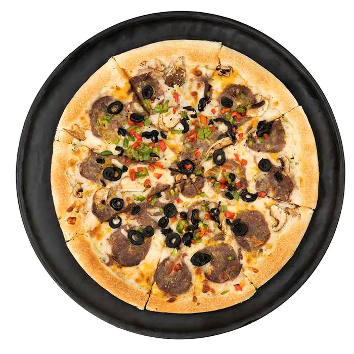 پیتزا سیر و استیک(دونفره)