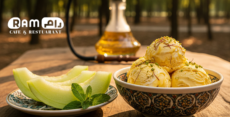 بستنی سنتی + طالبی